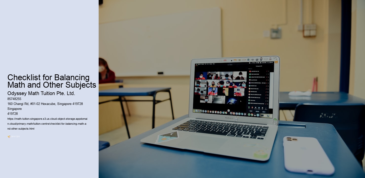 Checklist for Balancing Math and Other Subjects