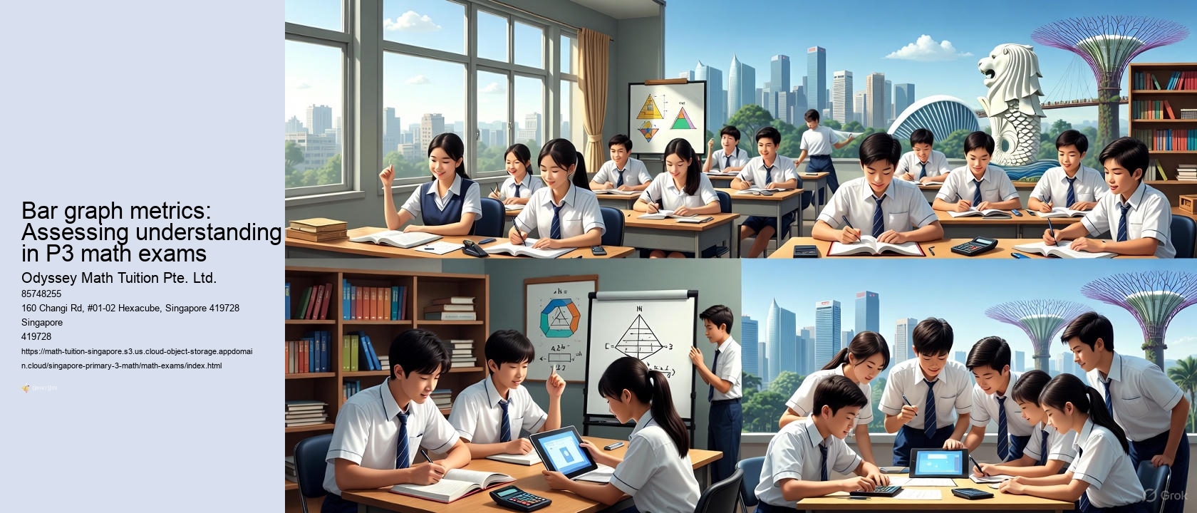 Bar graph metrics: Assessing understanding in P3 math exams